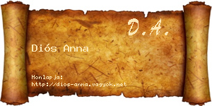 Diós Anna névjegykártya